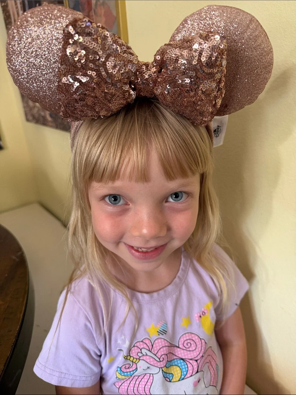 Disney Rose Gold Sequin Minnie Ears Headband